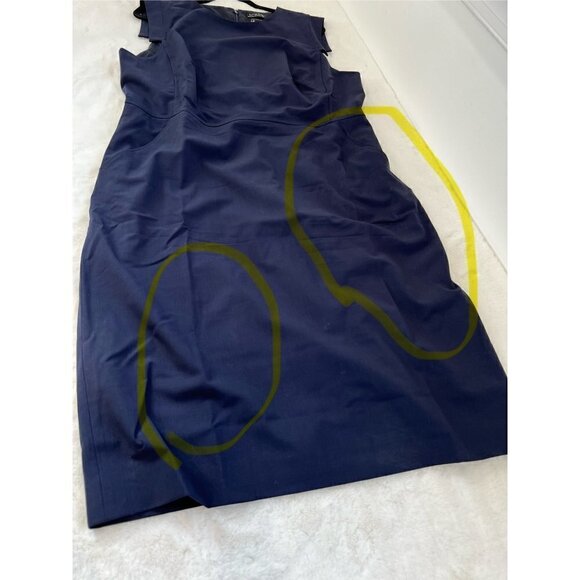 New J Crew Size T18 Tall resume dress Blue MSRP $228 **Defective Zipper** - Picture 6 of 16